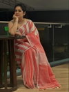 MG 620 Linen With Silver Jari Border Printed Bulk Saree Orders In India